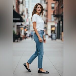 Vince Camuto Eryn Black Ballet Flats Faux Leather Size 8.5